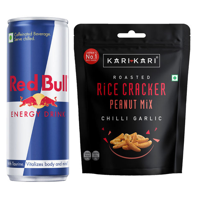 Kari Kari Chilli Garlic (50g) & Red Bull Energy Drink (250ml) Combo
