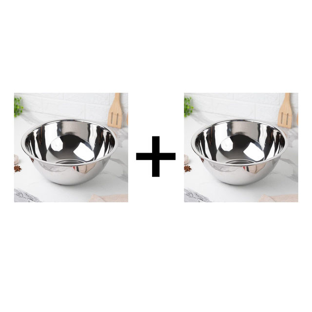 Jensons Stainless Steel Deep Mixing Bowl 20 cm 1 pc X 2 Combo