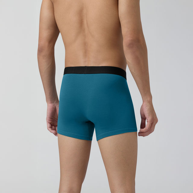 XYXX Men's Aero Cotton Solid Trunks Pack of 1, Green Emerald - Buy