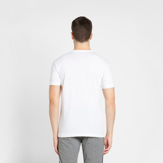 Jockey Men Cotton Rich V Neck Half Sleeve T-shirt | White - XL