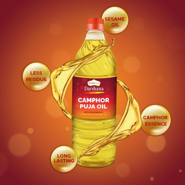 Shubhkart Darshana Camphor Puja Oil 900 ml Combo