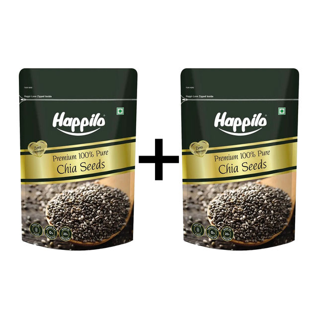 Happilo Premium Raw Authentic Chia Seeds 250 g X 2 Combo