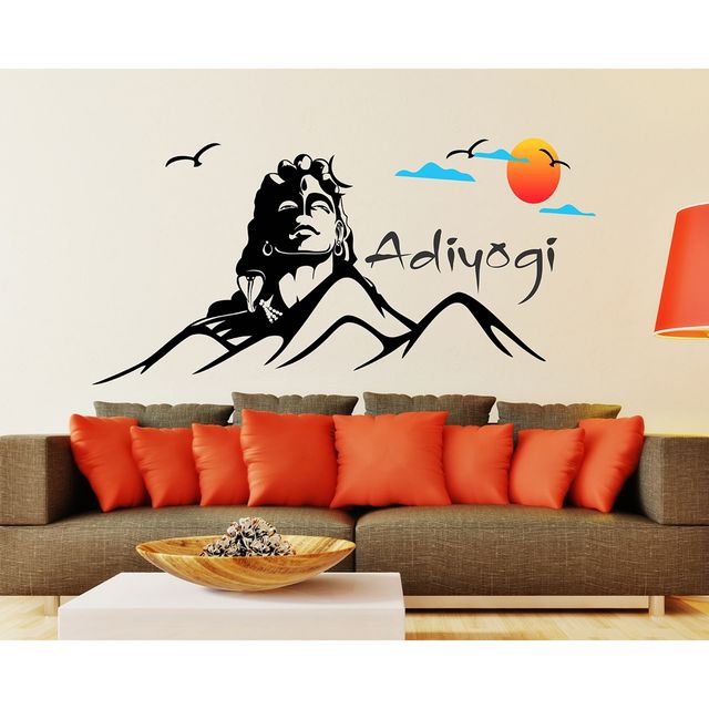 BAY6 Adiyogi Removable Sticker - 110cm | Pack Of 1