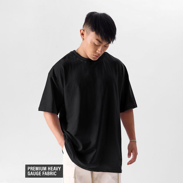 Buy The Souled Store Men's Solids Oversized T-shirt | Black - L