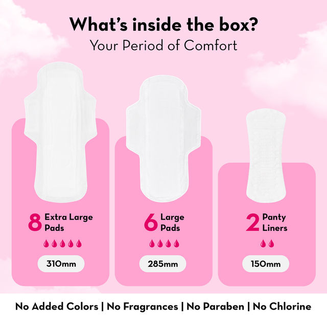 Plush Ultra Thin (8 L + 6 XL) Sanitary Pads