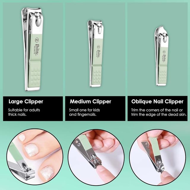Beaute Secrets Nail Clippers with Metal Gift Tin Box for Men and Women