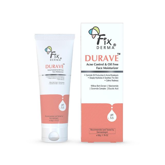 Fixderma Durave Acne Control Moisturizer | Oil-Free with Glycolic Acid