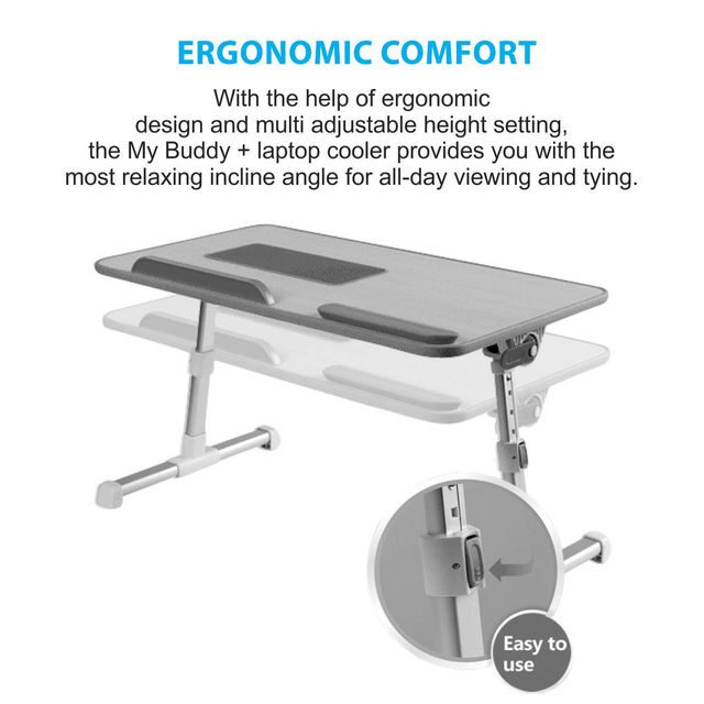 Portronics My Buddy Plus Portable Laptop Stand With Cooling Fan