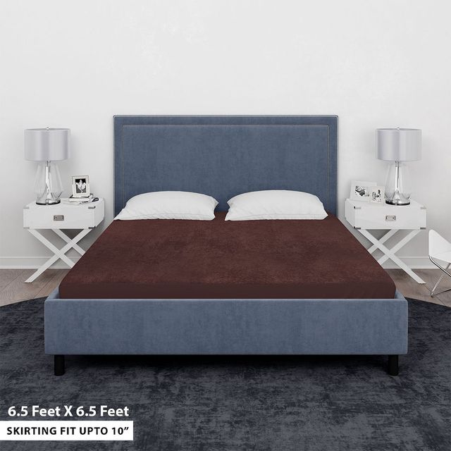 Sassoon Super King Size Bed Mattress Protector | 6.5 x 6.5 Feet | Cocoa