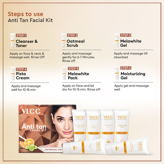 Vlcc Anti Tan Single Facial Kit(60gms) & Vlcc Pedicure-Manicure Hand & Foot Care Kit(1pc) Combo