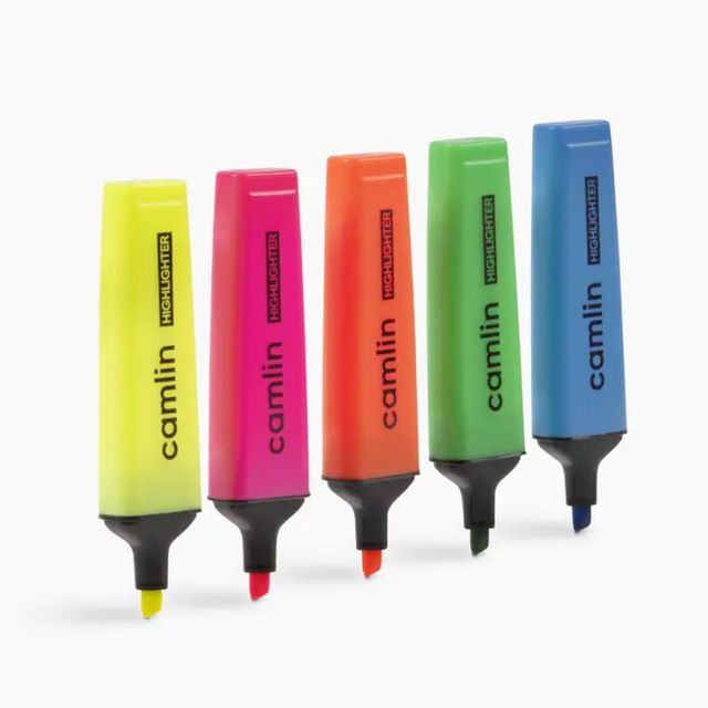 Camlin Highlighters Assorted Pouch Of 5 Shades