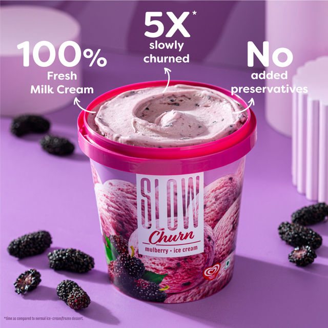 Slow Churn Mulberry Ice Cream Tub