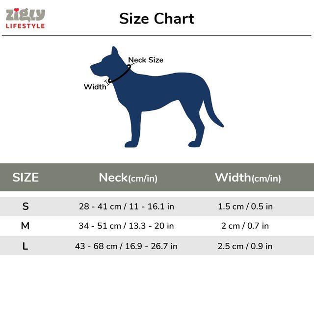 Zigly Lifestyle Doodle Collar Blue - Large