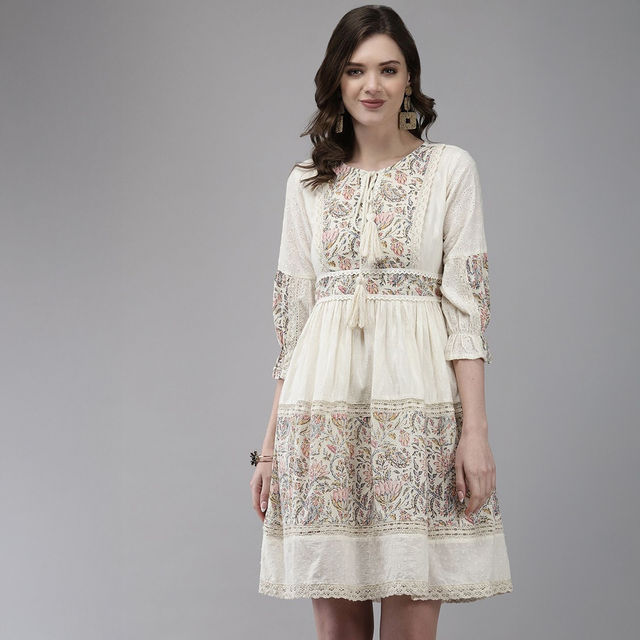 sachin and babi light blue dress Off white inaya princess dress - AMOREE INDIA main image 1