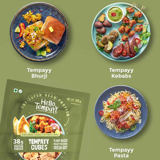 Hello Tempayy Natural Tempeh Cubes Protein & Fibre Rich