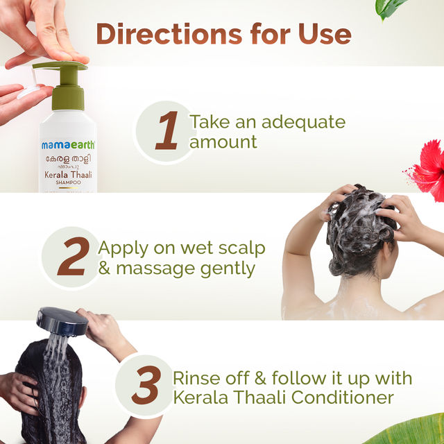 Mamaearth Kerala Thaali Shampoo with Shikakai, Hibiscus,  Amla for Thick & Long Hair