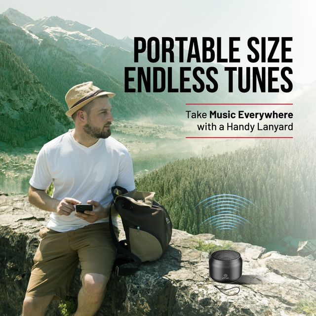 pTron Fusion Hook v2 6W Bluetooth Speaker | 8H Playtime | 2.04" Neo Driver For Pristine Sound - Black