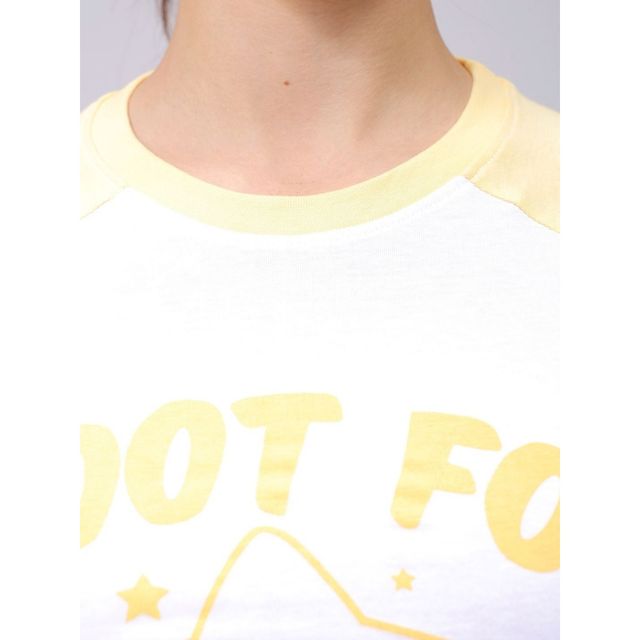 Freehand Women's Casual Slim Graphic Baseball T-shirt | 0424-Zfhbbtee1-04 | White - XL