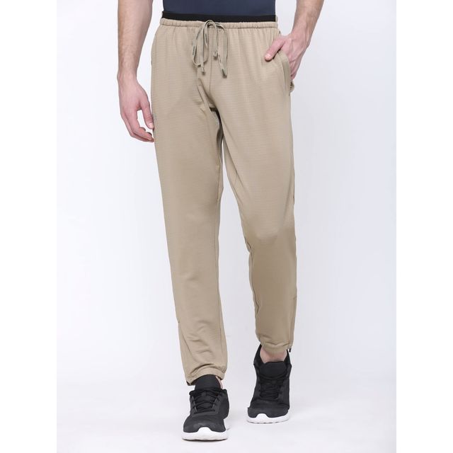 Dida Men's Track Pant Regular Comfortable Stretchable Dry-Fit | Beige - XL