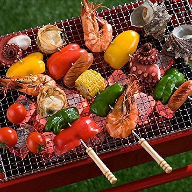 Divine Vibes Metal Grill Sticks (Barbeque Skewers)