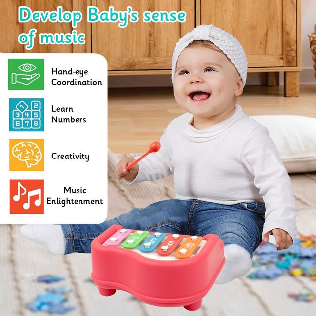 Itoys Xylophone-5 Keys(Colour May Vary)