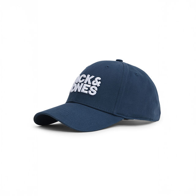 Buy Jack & Jones Men's Embroidered Cotton Baseball Cap | Navy