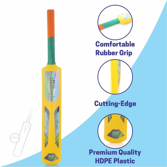 Aditi Toys Plastic Cricket Set For Kids With 1 Cricket Bat, 1 Tennis Ball, Cricket Kit For Kids 3+