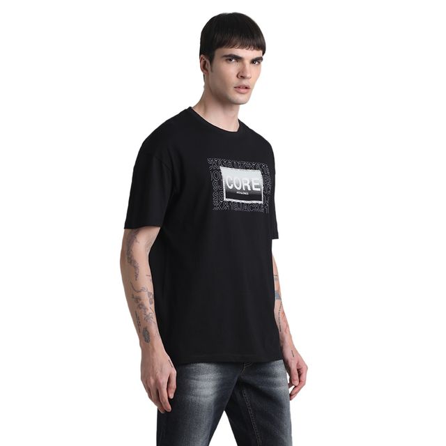 JACK & JONES Men's Boxy fit T-shirt | Black - L