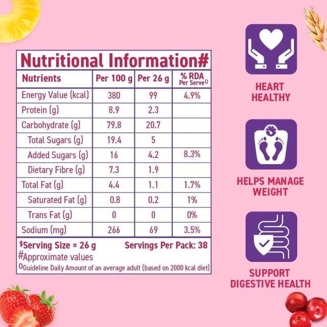 Bagrry's Berry and Nut Muesli | Pouch | Artificial Colour-free and Preservative-free