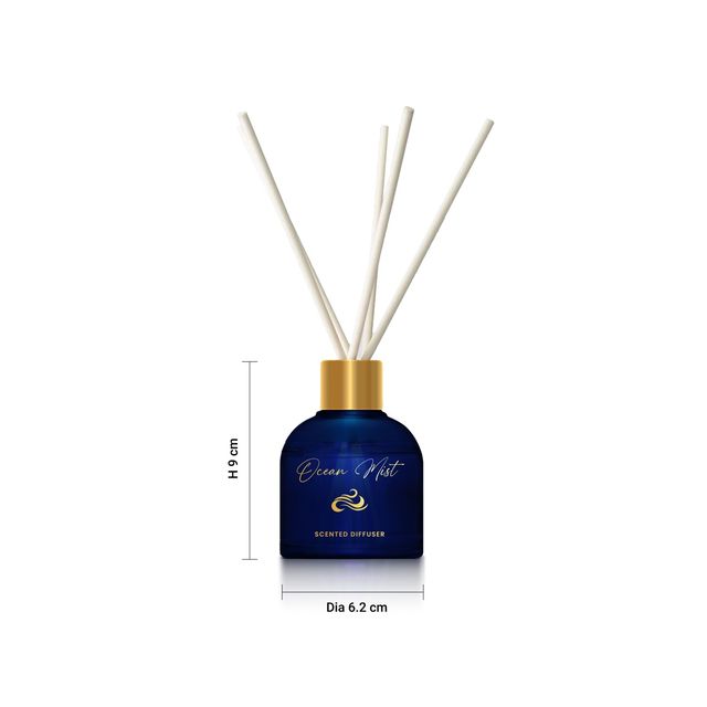 Pan Aromas Oriental Scented Reed Diffuser - Ocean Mist| Rakhi Gift for Brother & Sister