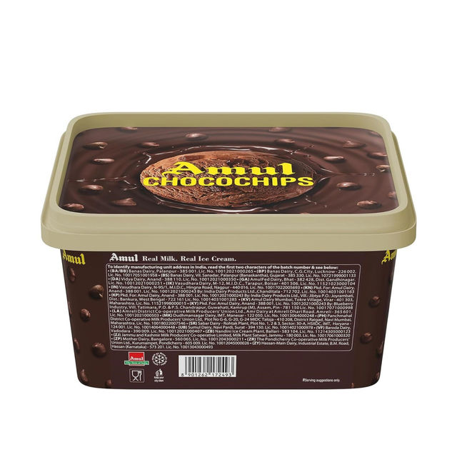 Amul Chocochip Ice Cream Tub 1 l Combo