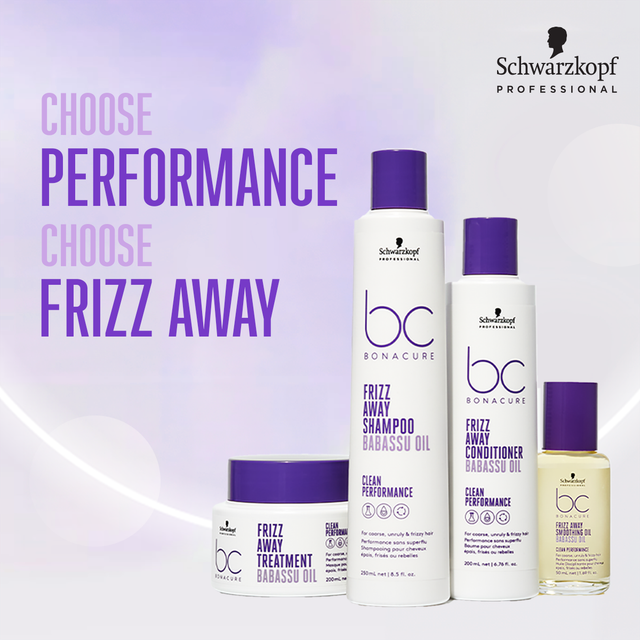 Schwarzkopf Professional Bonacure Frizz Away Shampoo With Babassu Oil,With Vegan Keratin(250ml) & Schwarzkopf Professional Bonacure Frizz Away Conditioner With Babassu Oil With Vegan Keratin(200ml) Combo