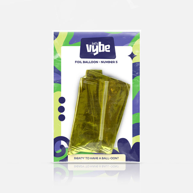 Let's Vybe Foil Balloon Number 5