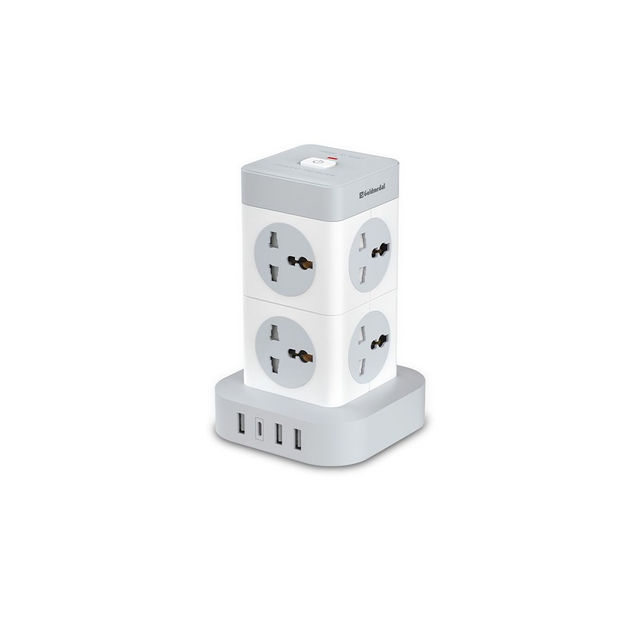 Goldmedal Turbomax Power Strip Spike Adaptor (2 M, White)