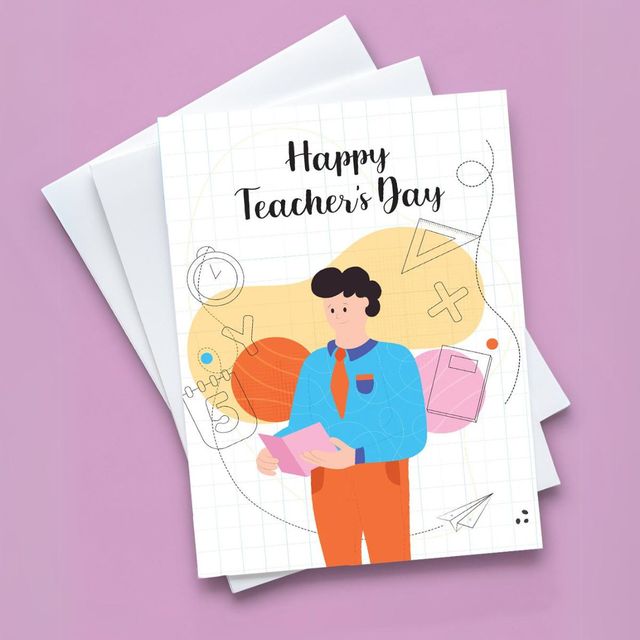 Mad Over Print Teacher's Day Card