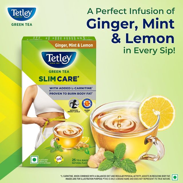 Tetley Slim Care - Ginger | Mint | Lemon Green Tea