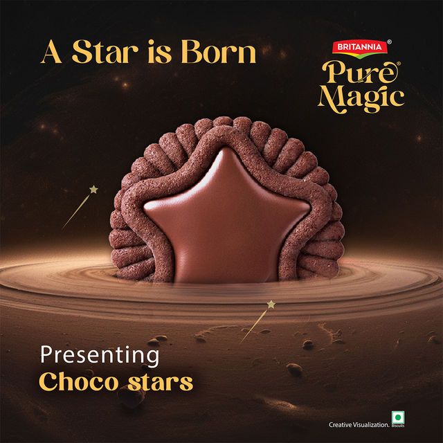 Britannia Pure Magic Choco Stars | Chunky Chocolate Topped Cookie