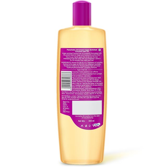 Parachute Advansed Argan Enriched Coconut Hair Oil