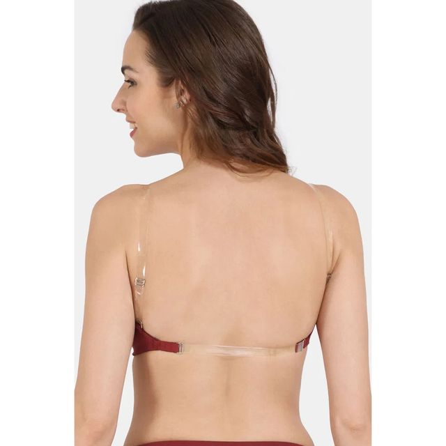 Zivame Women's Beautiful Basics Padded Non Wired 3/4Th Coverage Backless Bra | Red - 32D