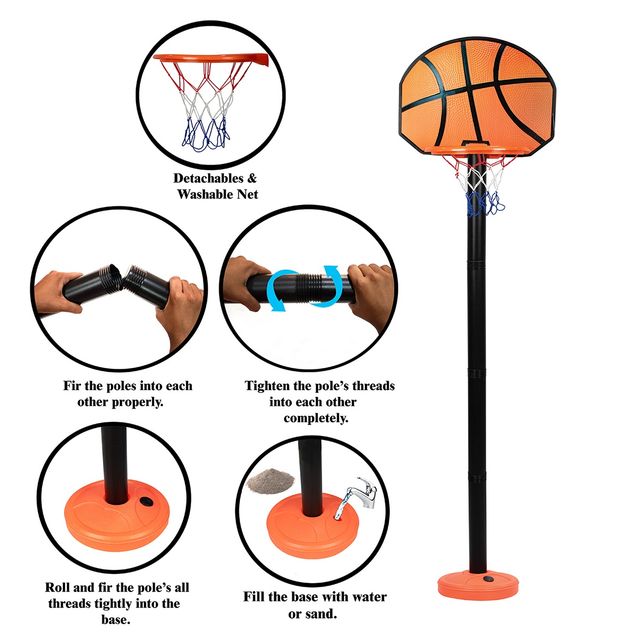 ITOYS 2 In 1 Shooting Champ Basketball Set-Generic 0xc0034d1f18 (Assorted)