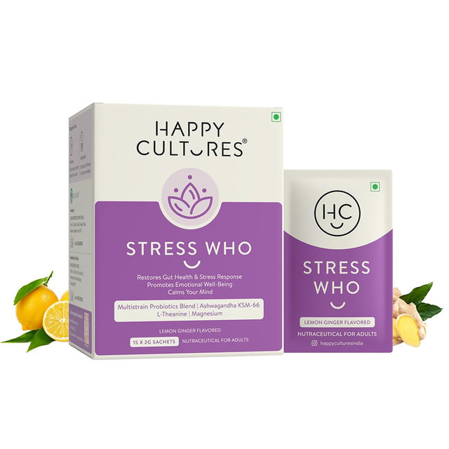Happy Cultures Stress Who | Ashwagandha KSM-66 & L-Theanine |15pcs