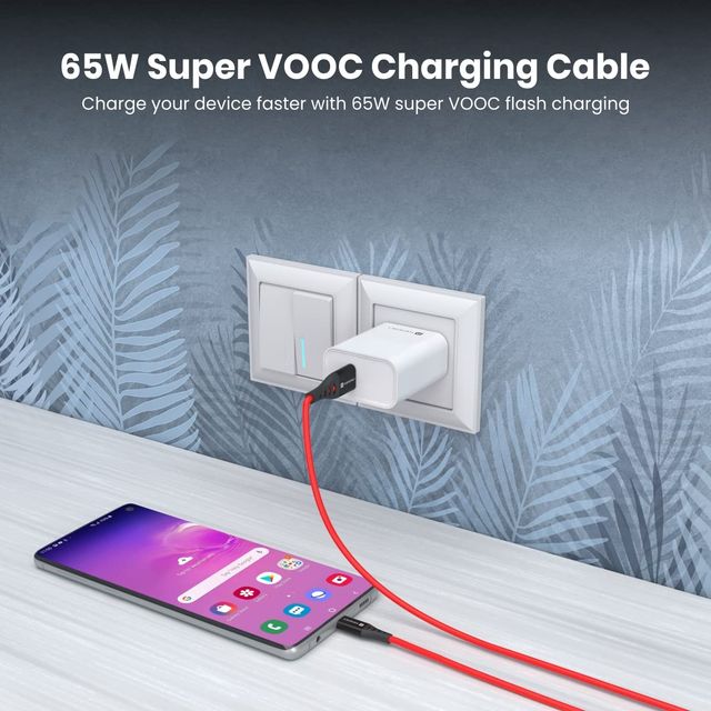 Portronics Konnect Dash 2, 1 Mtr.Dash Charger USB to Type-C Cable - Red