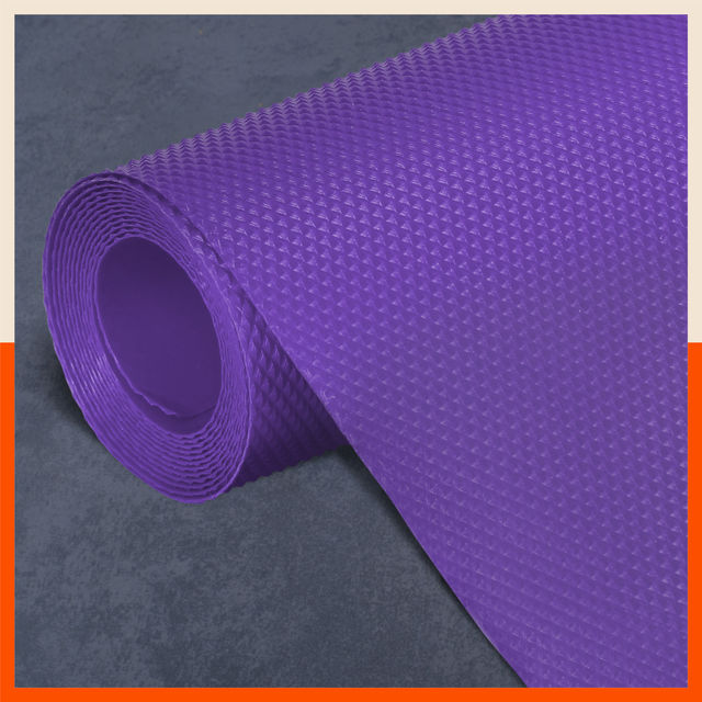 Bathla Shelf Liner | 45cm x 3 m | Multipurpose, Reusable, Washable, Temperature Resistant | Purple