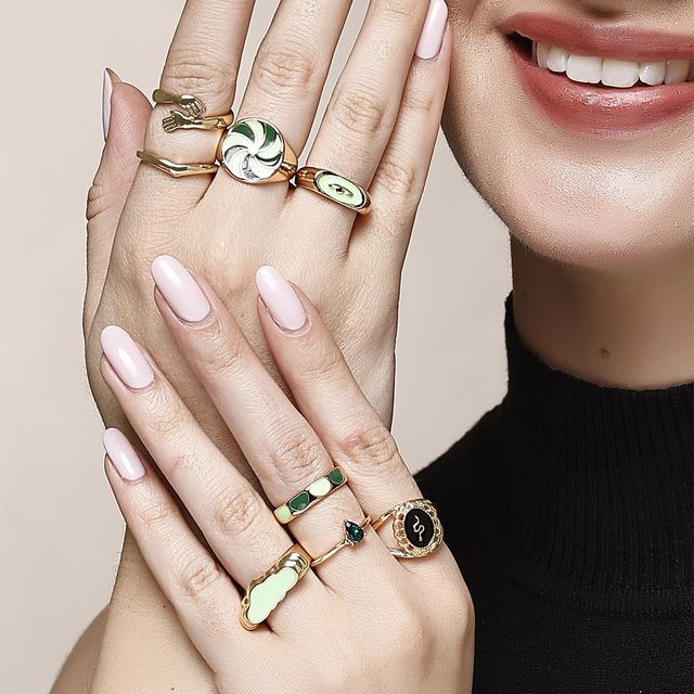 Karatcart Women's Designer Ring Combo Green One Size | 44038415