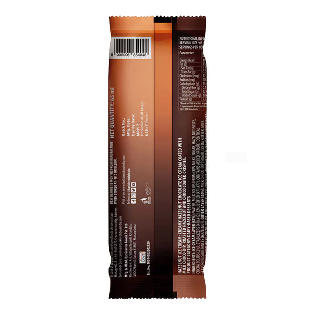 Baskin Robbins Hazelnut Ice Cream Stick 65 ml Combo