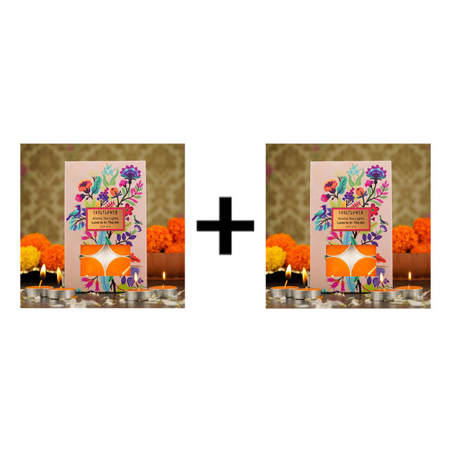 Soulflower T Light | Pack Of 6 - Love Is In The Air 1 pc X 2 Combo