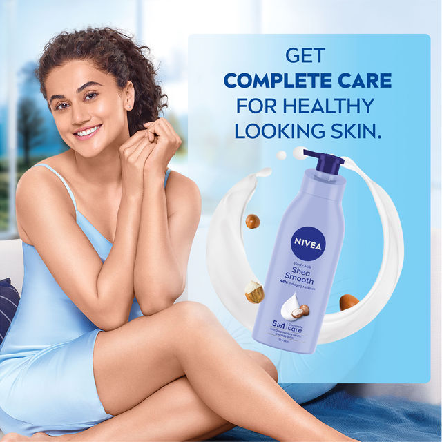 NIVEA Shea Smooth Body Lotion |48 H Moisturization|With Deep Moisture Serum | For Dry Skin