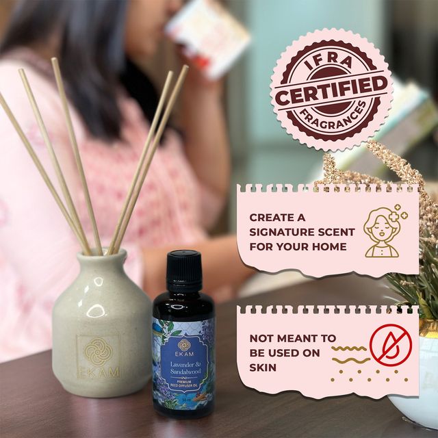 Ekam Reed Diffuser Gift Set | Lavender & Sandalwood| Rakhi Gift for Brother & Sister