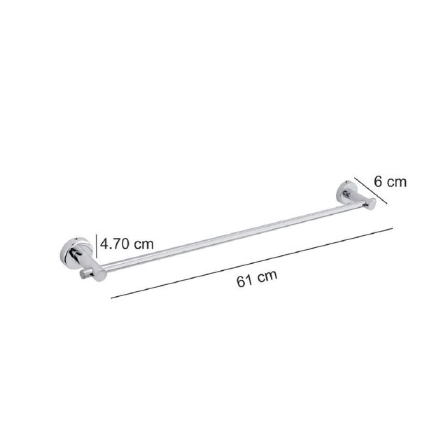 Gloxy 24-Inch Wall Mounted Stainless Steel Towel Rod & Bathroom Accessories
