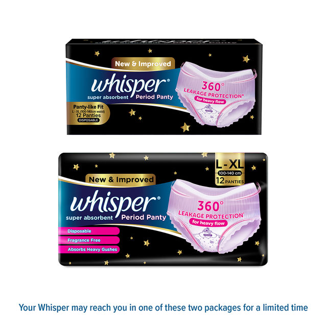 Whisper Super Absorbent Period Panties | L-XL